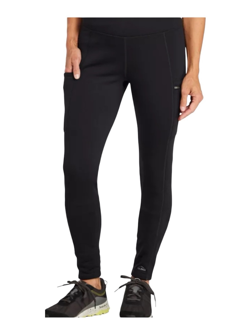 L.L. Bean Black Women's Leggings with Side Pocket
